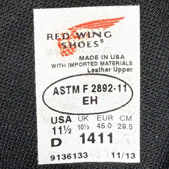 Red Wing 1411 Dynaforce Mens Size 11.5 Insulated 8" Work Boots Brown Waterproof - Picture 9 of 9